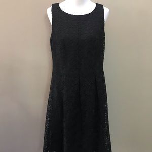 Nine West black lace sleeveless dress